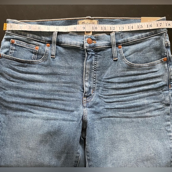 NWT Madewell Kick Out Mid Rise Blue Jeans Ankle Length Size 32 - Picture 10 of 15